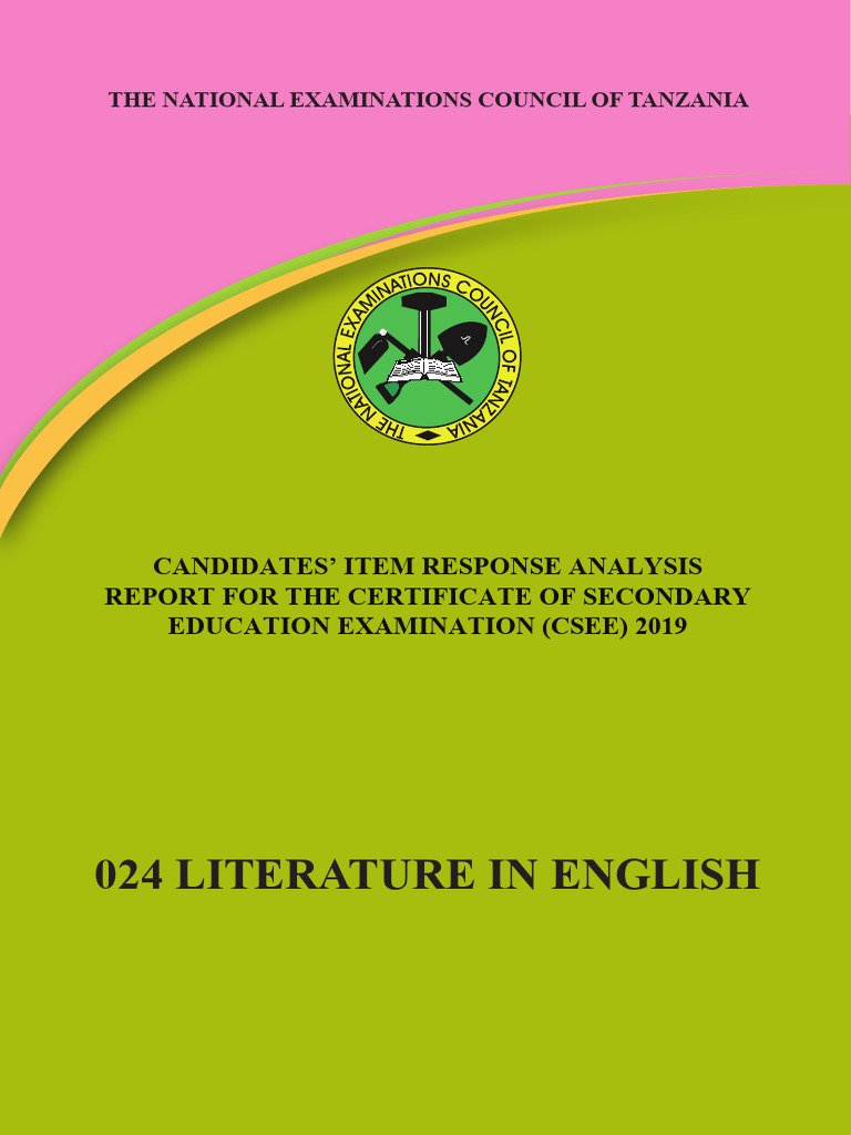 CSEE 2019 Literature Performance Analysis | PDF | Narration | Knowledge