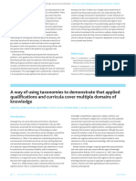 A Way of Using Taxonomies To Demonstrate That Applied Qualifications and Curricula Cover Multiple Domains of Knowledge