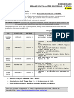 5°ano Comunicado Avaliação 3 Etapa