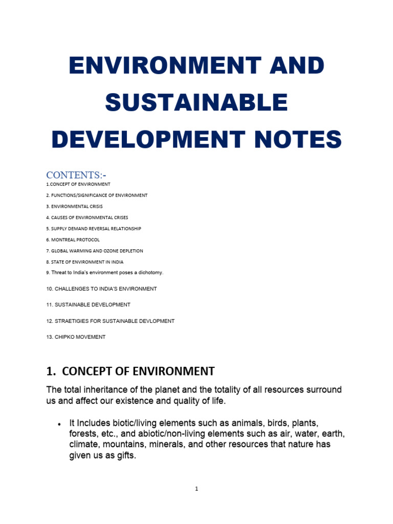 India's Environmental Challenges | PDF | Ozone Depletion | Natural ...