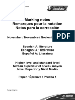 Spanish A Literature Paper 1 HLSL Markscheme Spanish