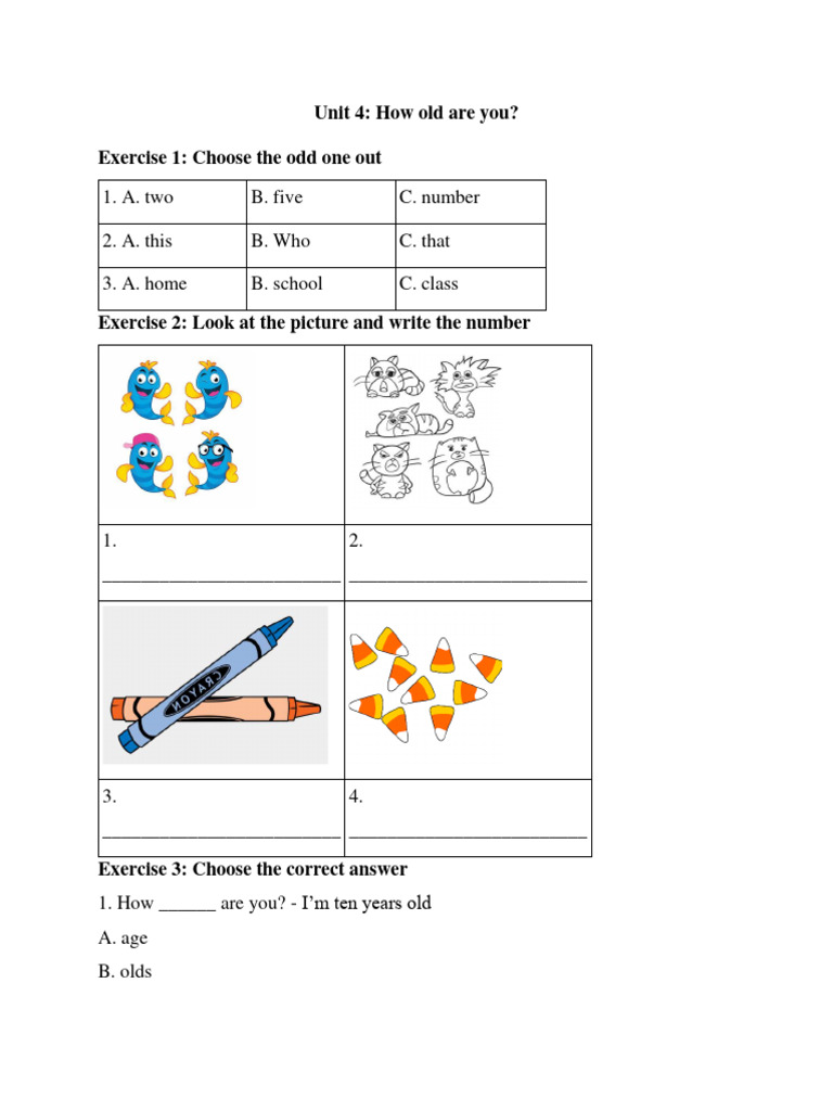 Bai tap tieng anh lop 3 unit 4 how old are you co loi giai pdf