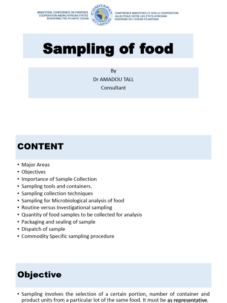 Sampling of Food | PDF | Fruit Preserves | Sampling (Statistics)