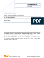 Edições ASA - 10.º Ano - Teste 1 de 2019-20