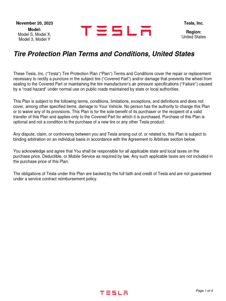 Tire Protection Plan Terms and Conditions PDF Tire Arbitration