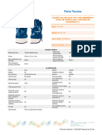 Ficha Técnica: Guante Vallen Blue Tof C/Recubrimiento Total de Nitrilo Azul Con Puño de Seguridad T-L