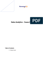 Sales Analytics - Cause Analysis
