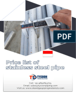 Stainless Steel Pipe Price List Indonesia