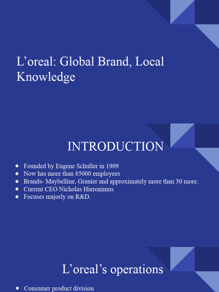 L'Oréal's Global Brand Strategy Overview | PDF | Brand | Advertising