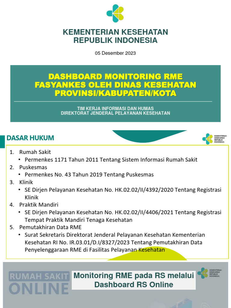 Dashboard Monitoring RME Fasyankes | PDF | Pengelolaan Keuangan & Uang