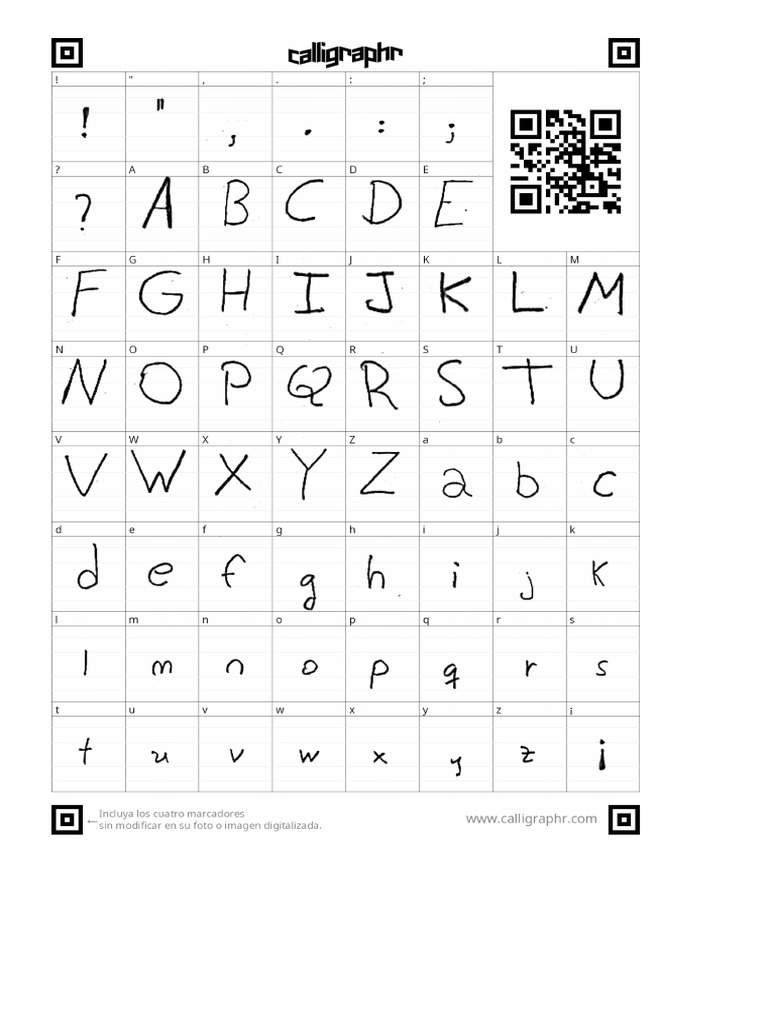 Calligraphr Template PDF