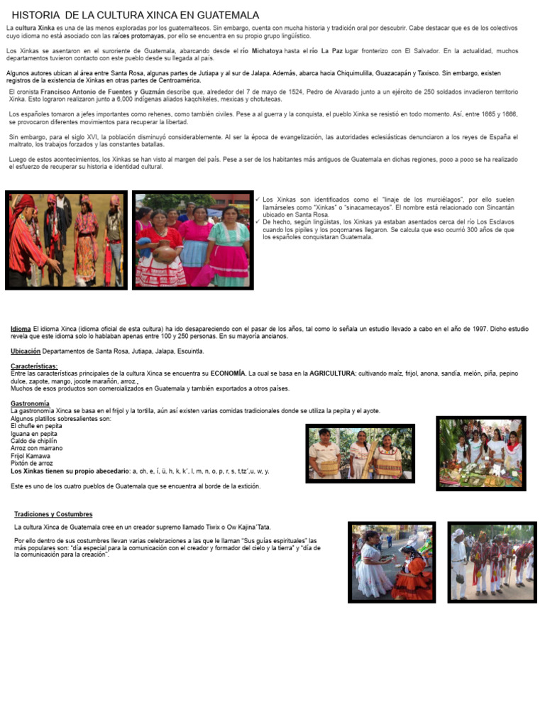 Historia y economía de la cultura Xinca | PDF | América del Norte ...