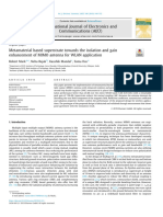 Research Paper - Metamaterial Based Superstrate Towards The Isolation and Gain Enhancement of MIMO Antenna For WLAN Application