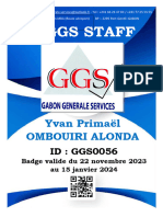 Ggs Staff: Yvan Primaël Ombouiri Alonda