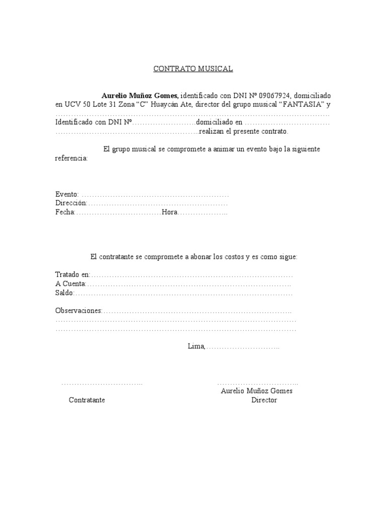 Contrato Musical