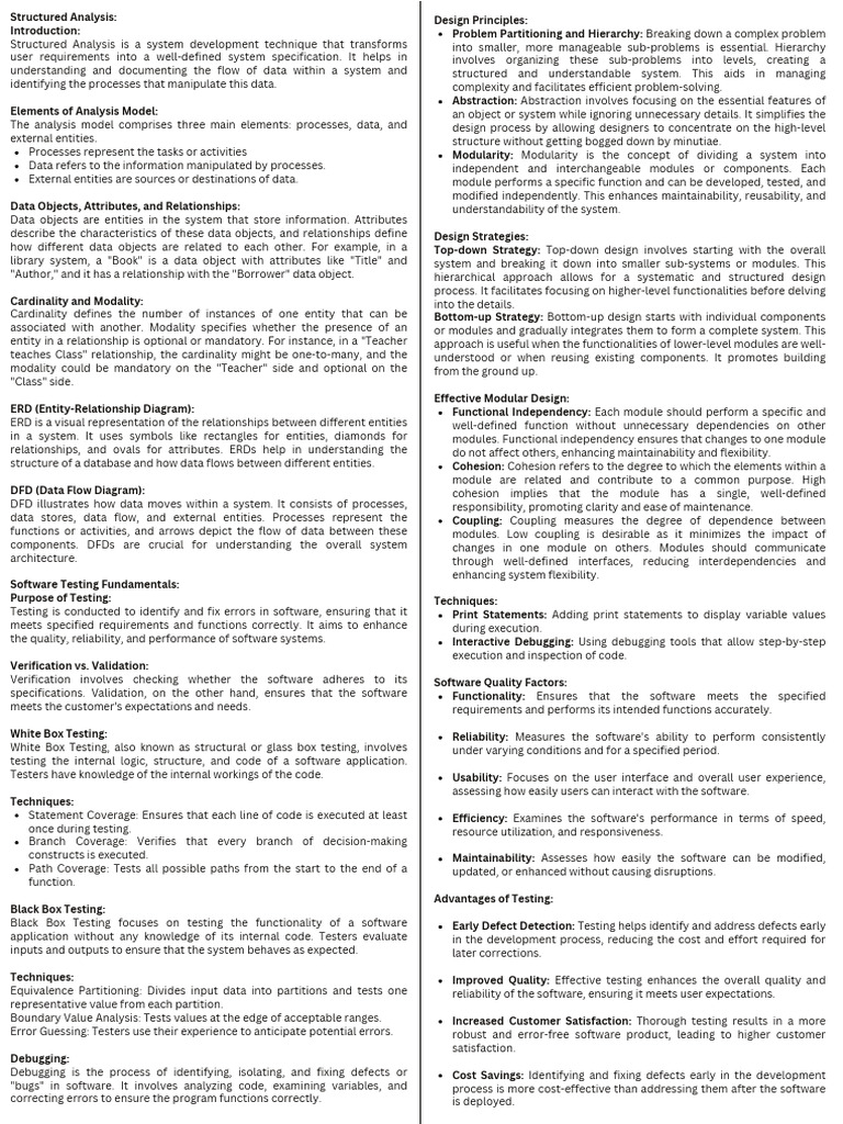 Software Engineering 2nd MST Ki Parchi | PDF | Software Testing ...