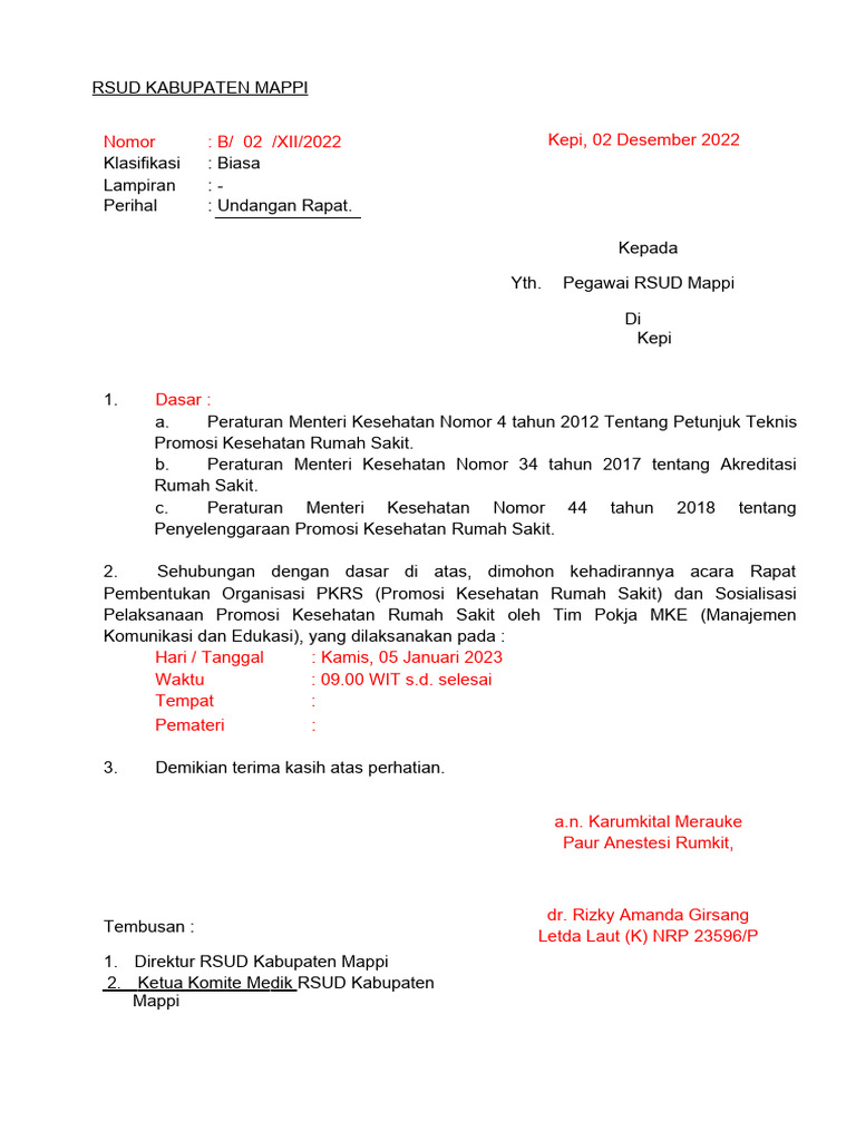 KE 1.3 Undangan, Daftar Hadir, Notulen | PDF