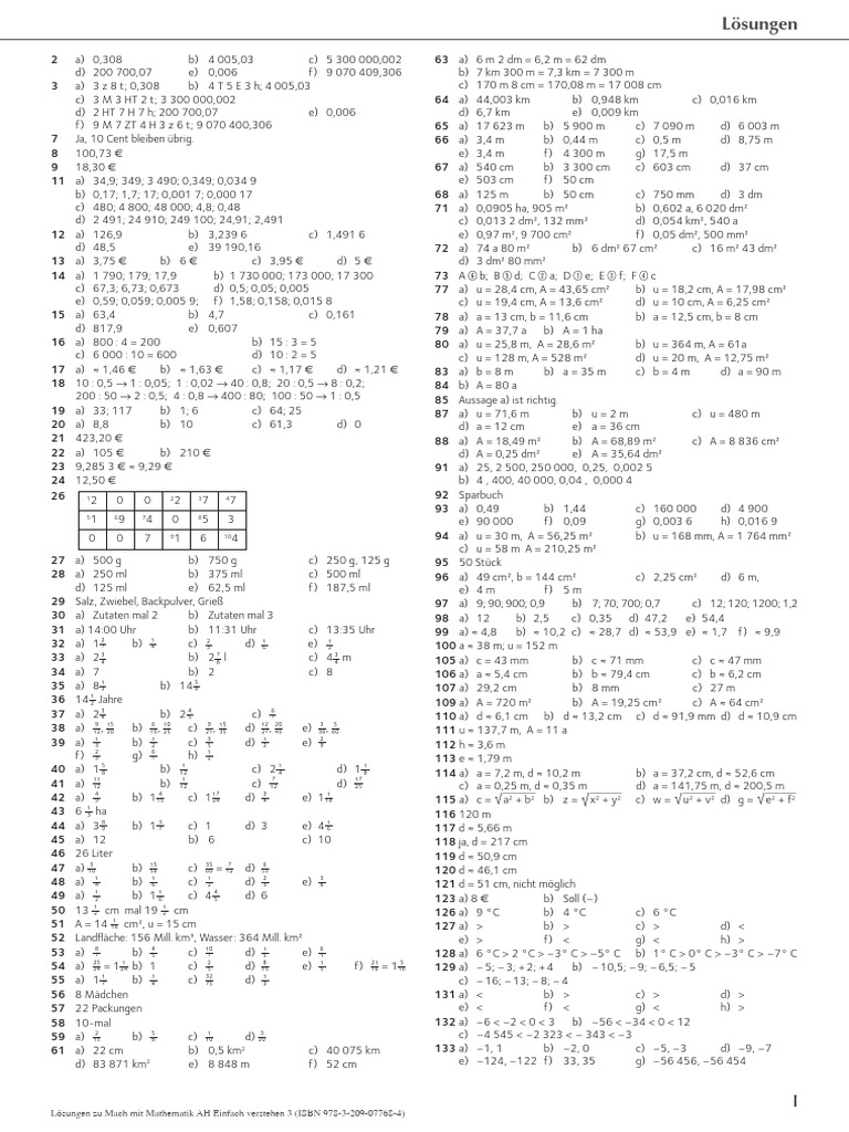 Math Solutions and Calculations | PDF