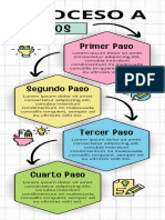 Infografia Grafico Proceso Pasos Orden Doodle Multicolor