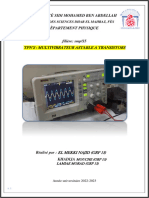 Tpn°2: Multivibrateur Astable A Transistors: Université Sidi Mohamed Ben Abdellah