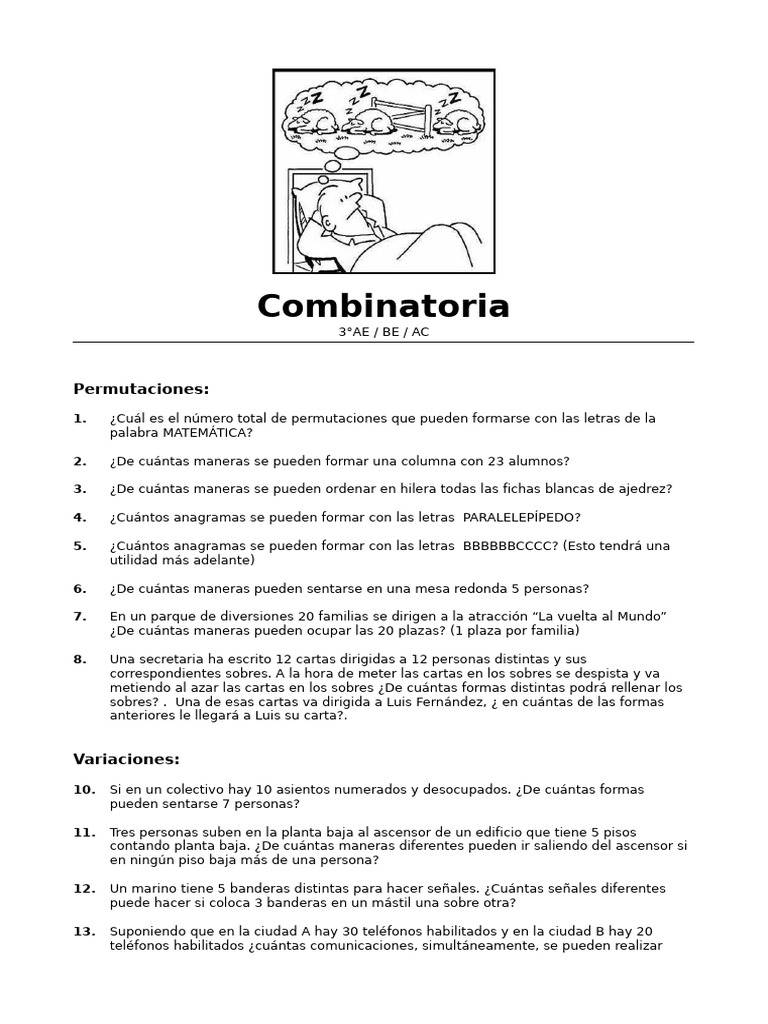 Ejercicios de Combinatoria y Permutaciones | PDF | Jugando a las cartas