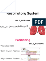 Respiratory System Snle - Nursing