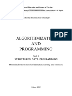 Algorithmization and Programming. Part 2