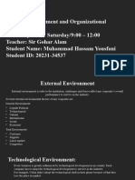 External Environment Corporate Assignment 1 - Muhammad Hassam