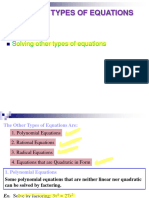 1.6 Other Types of Equations: Objectives