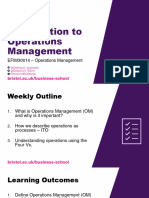 Operations Management Week 1 - Unit Introduction
