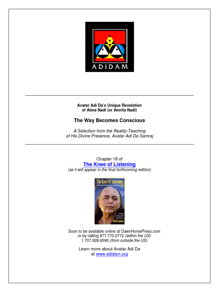 The Way Becomes Conscious (Avatar Adi Da Samraj) | PDF | Ātman ...