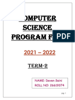 Computer Science Program File: TERM-2