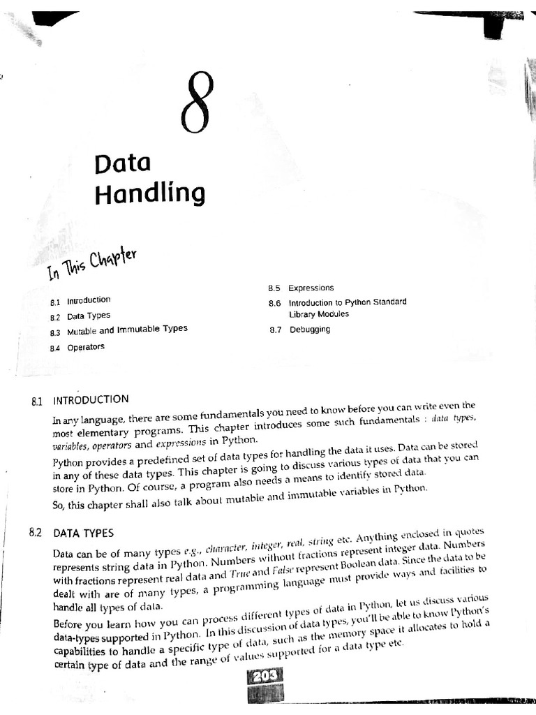 Data Handling | PDF