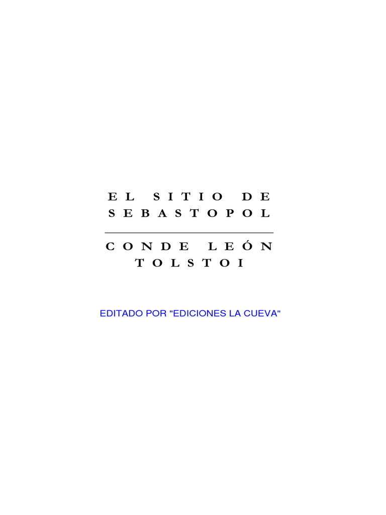 El Sitio de Sebastopol PDF