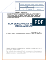 Plan de Seguridad Higiene y Medio Ambiente