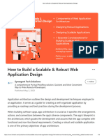 How To Build A Scalable & Robust Web Application Design