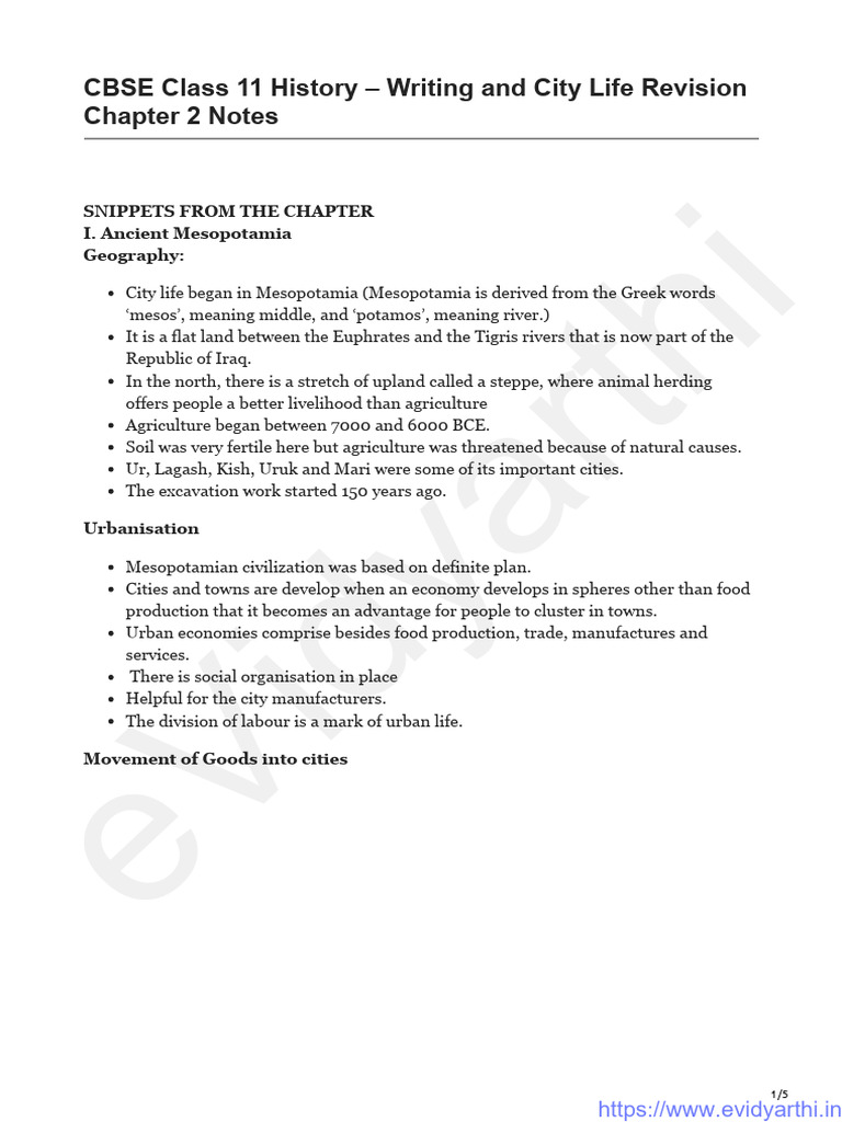 Chapter 2 Writing and City Life 1 | PDF | Mesopotamia | Cuneiform
