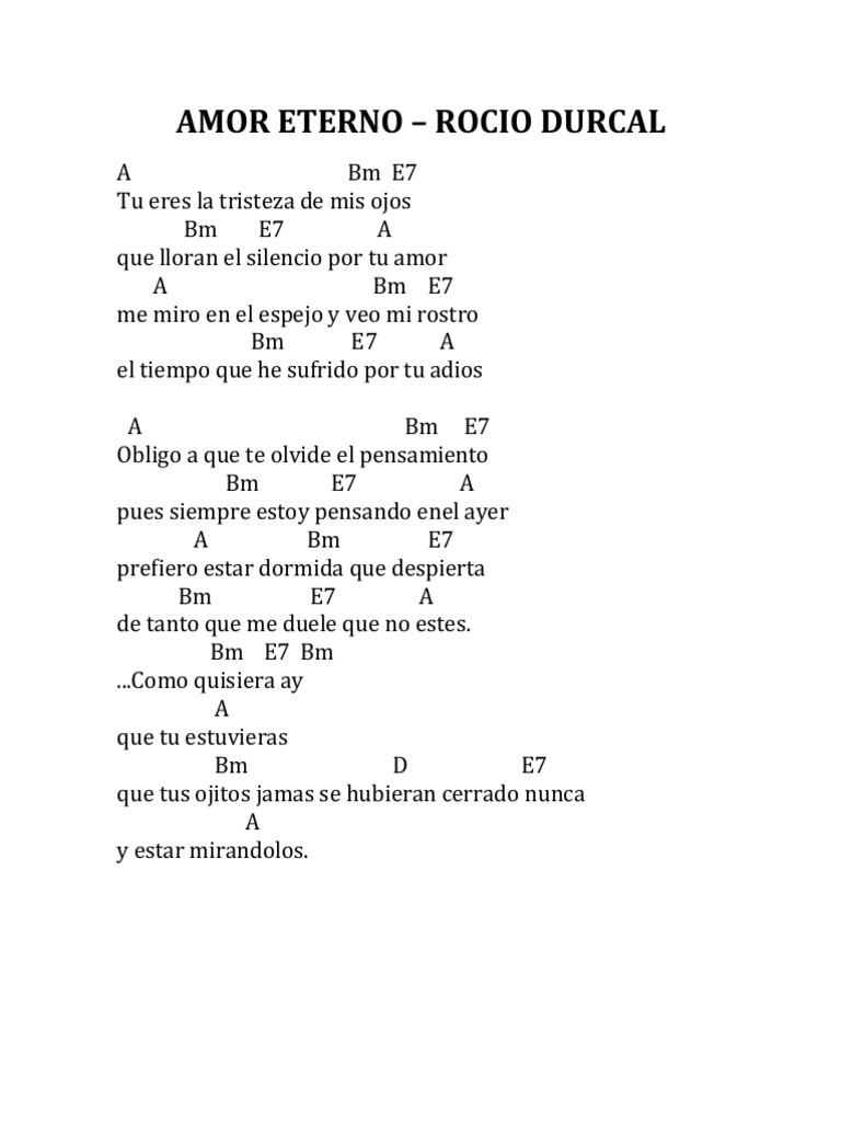 Amor Eterno Rocio Durcal PDF