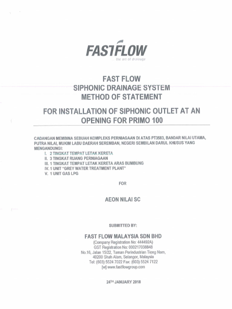 Fast Flow Installation of Siphonic | PDF