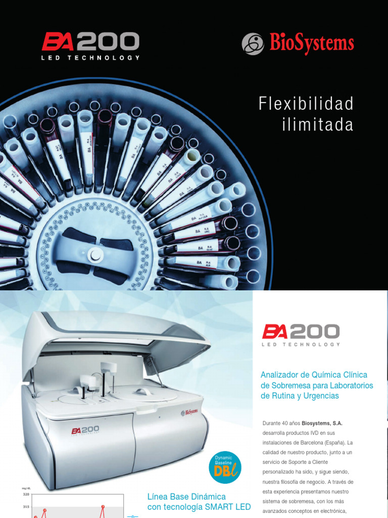 Analizador Clínico BA200: Flexibilidad y Precisión | PDF | Diodo emisor ...
