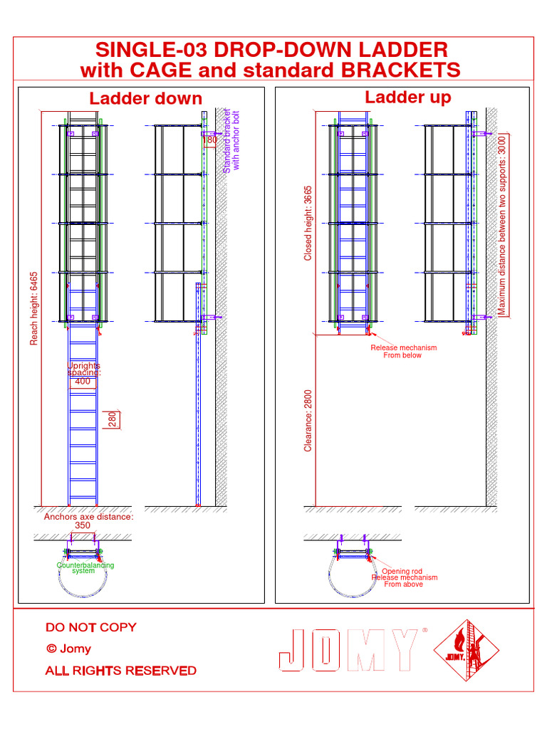 Jomy Drop-Down Ladder Specifications | PDF