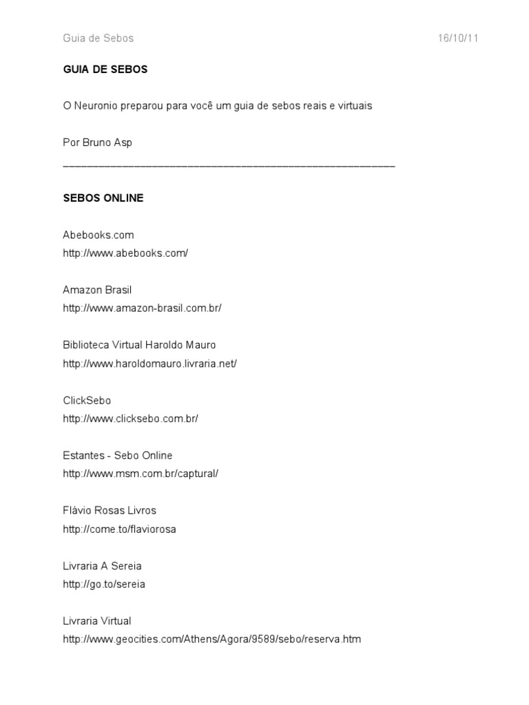 Guia de Sebos | PDF | Business