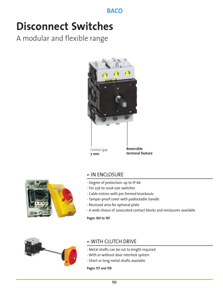 Modular Disconnect Switches Overview | PDF | Switch | Manufactured Goods