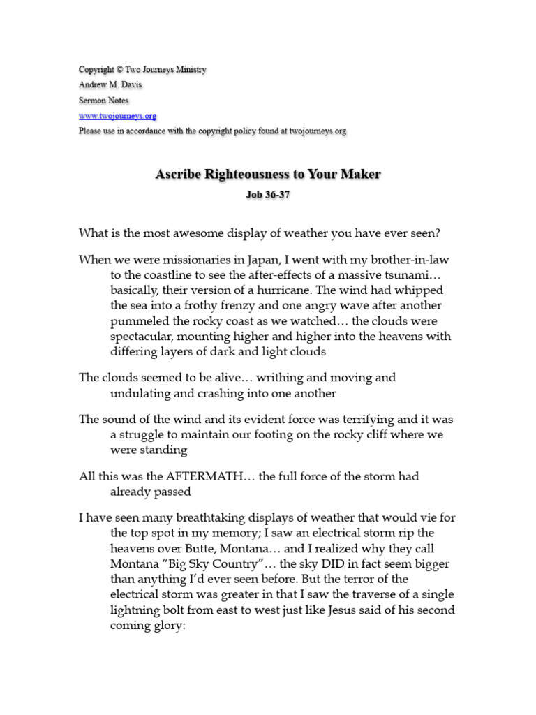Job 36 37 Pdf Lightning God