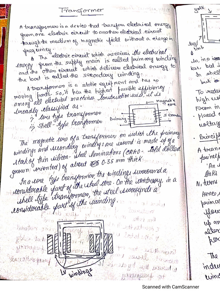 Transformers - Notes For Btech 1 ST Year | PDF
