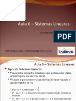 Aula6 - Sistemas Lineares