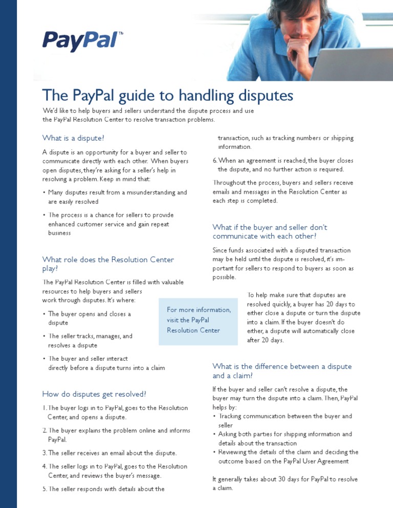 PayPal Dispute Resolution Guide PDF Business