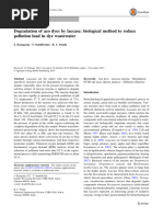 Degradation of Azo Dyes by Laccase: Biological Method To Reduce Pollution Load in Dye Wastewater