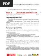 Abenaf - Jornalismo - Aulas 3 e 4