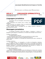 Abenaf - Jornalismo - Aulas 3 e 4